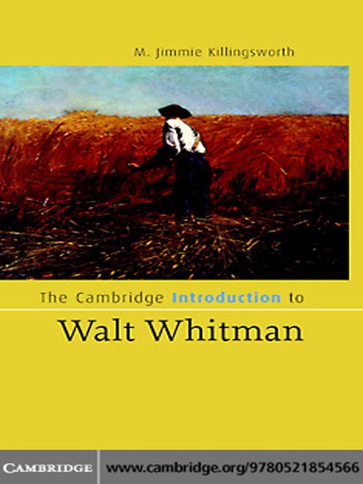 Title details for The Cambridge Introduction to Walt Whitman by M. Jimmie Killingsworth - Available